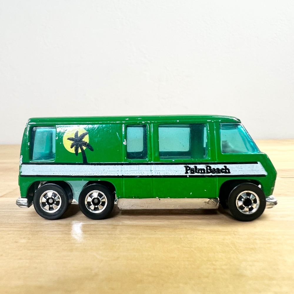 Hot Wheels Diecast GMC Motor Home Palm Beach Green Vintage 1976 Hong Kong